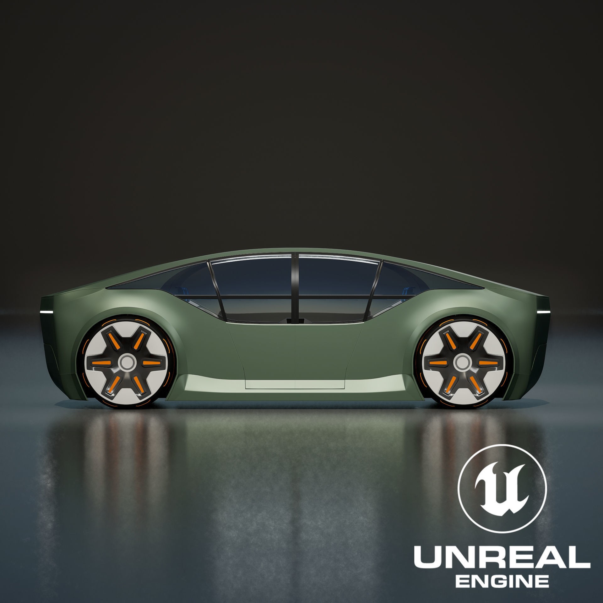 Self-Driving Car Concept - Game-Ready 3D Model - View 35