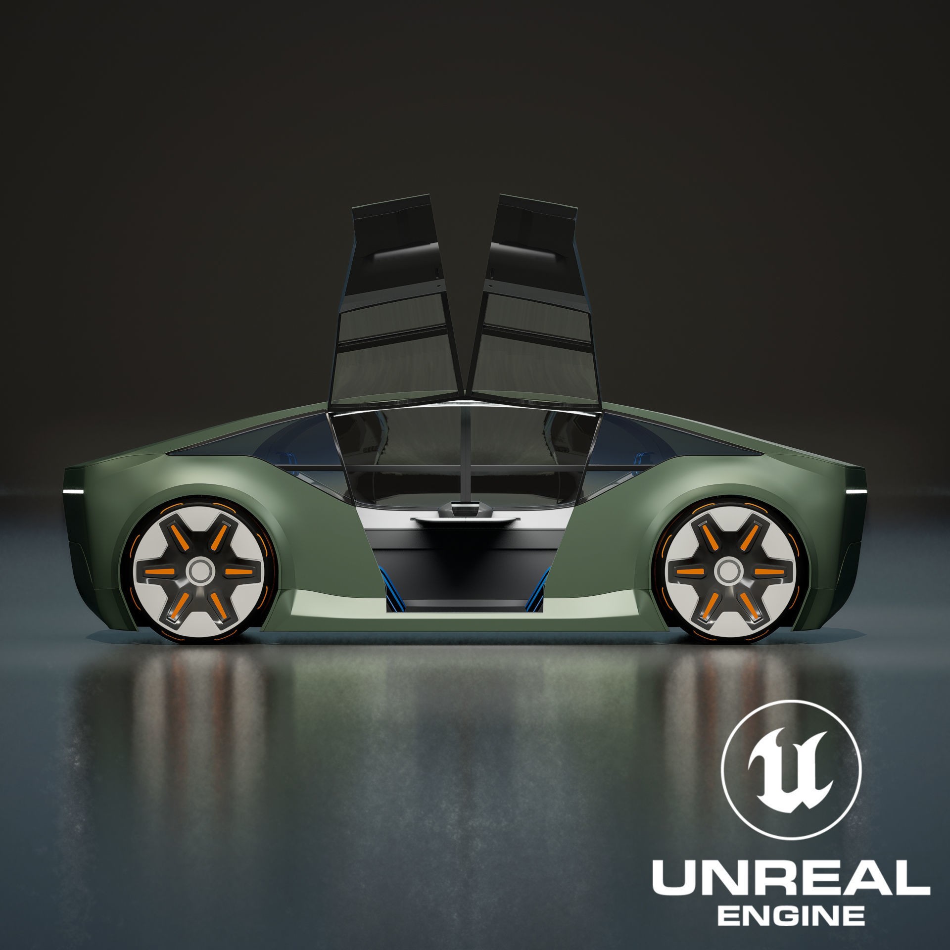 Self-Driving Car Concept - Game-Ready 3D Model - View 36