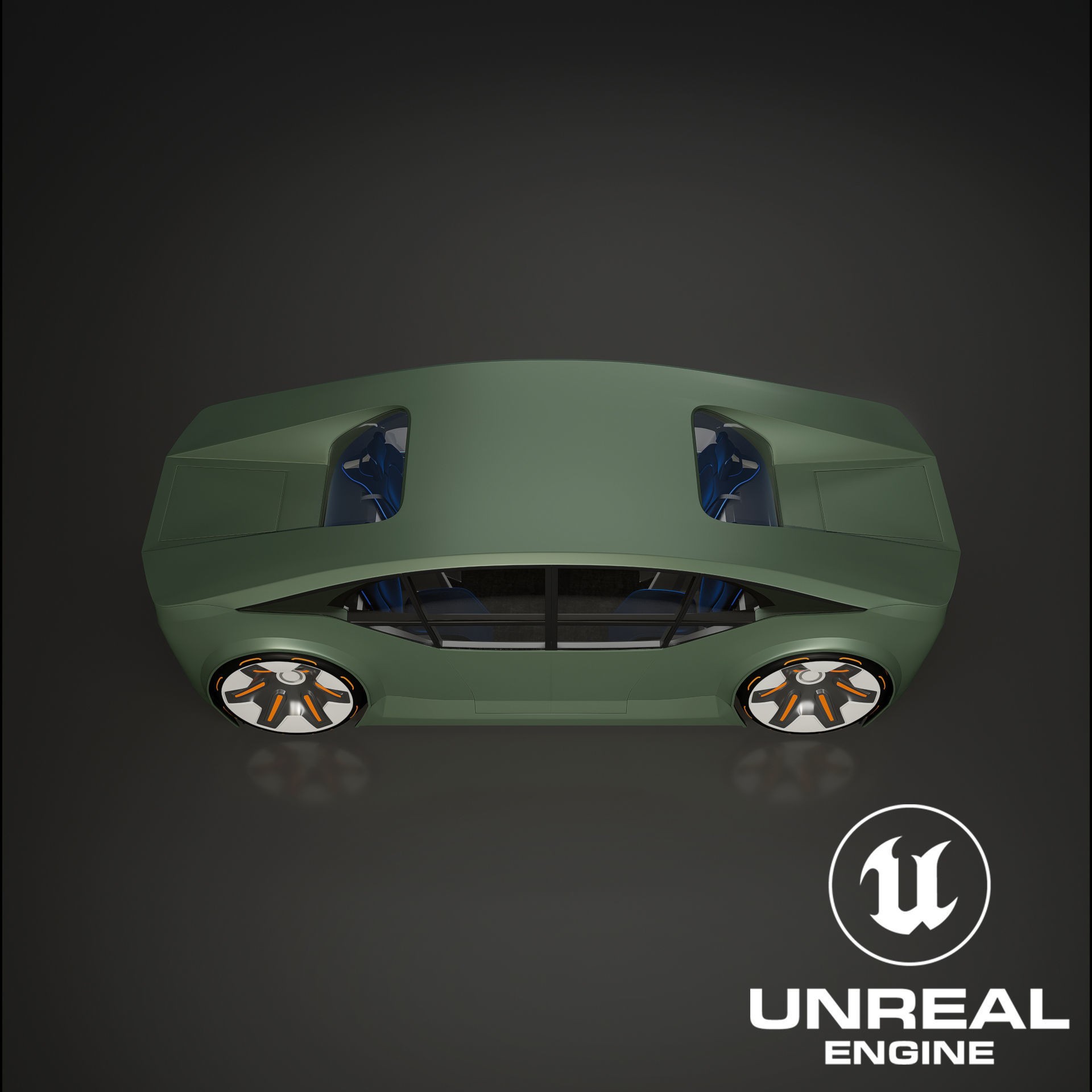 Self-Driving Car Concept - Game-Ready 3D Model - View 37