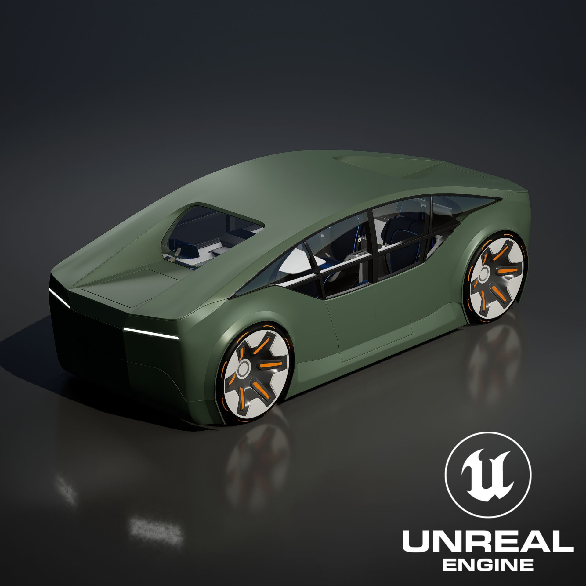 Self-Driving Car Concept - Game-Ready 3D Model - View 38