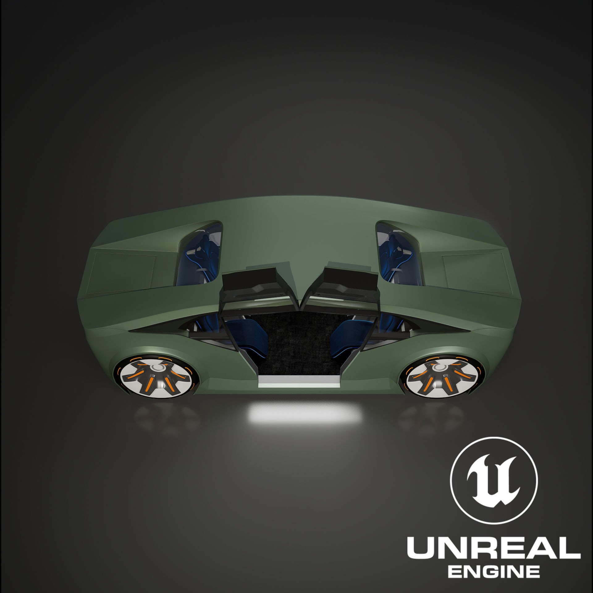Self-Driving Car Concept - Game-Ready 3D Model - View 39