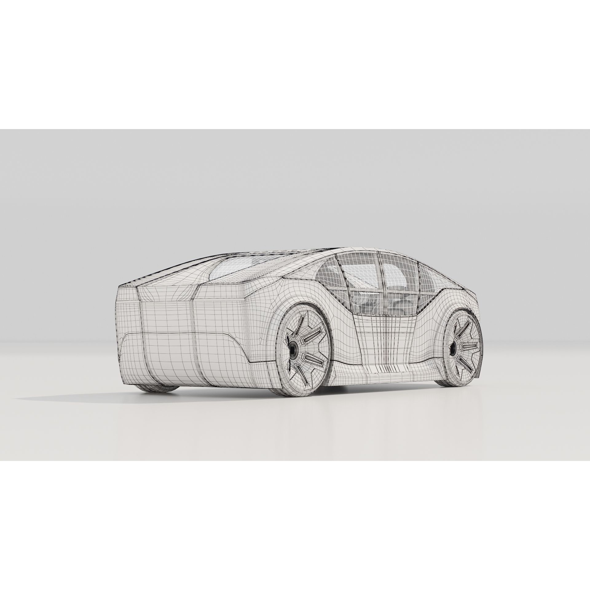 Self-Driving Car Concept - Game-Ready 3D Model - View 6