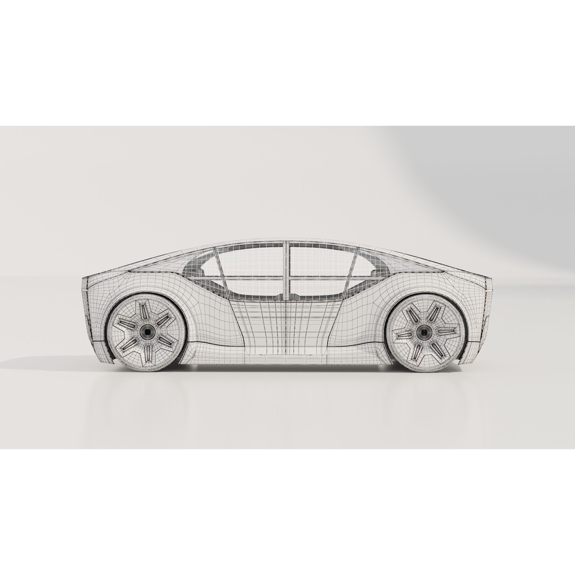Self-Driving Car Concept - Game-Ready 3D Model - View 8