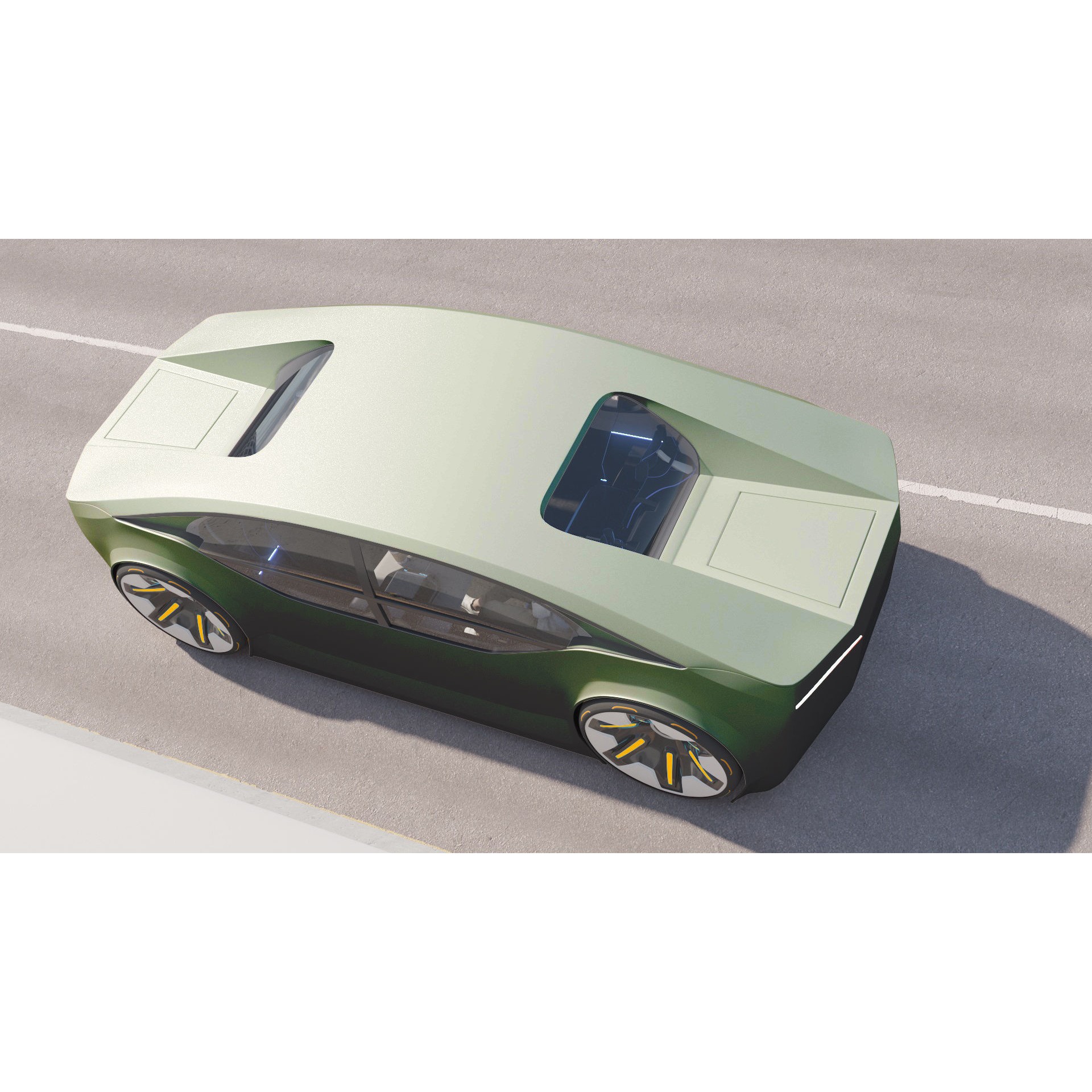 Self-Driving Car Concept - Game-Ready 3D Model - View 9