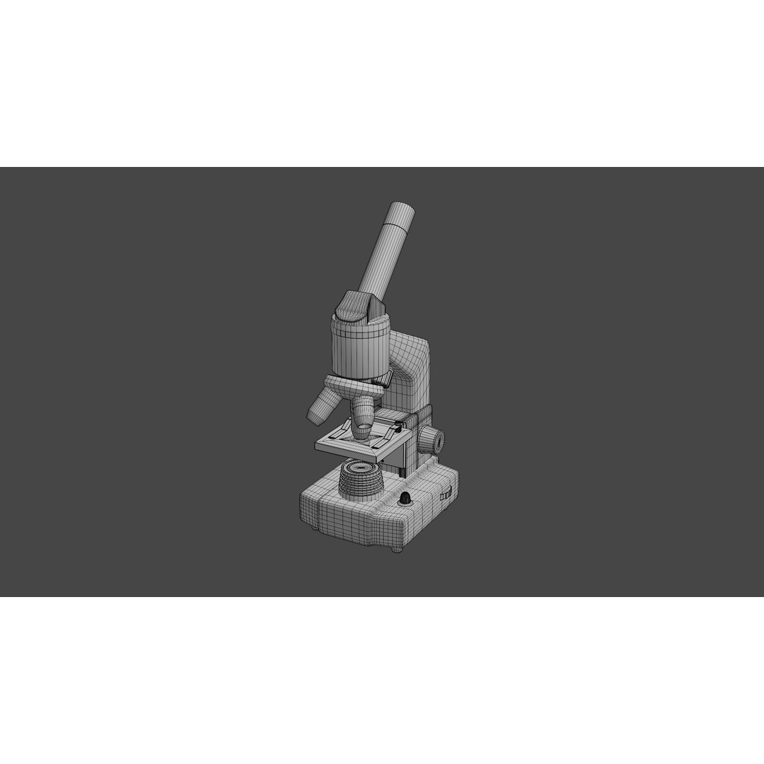 Microscope 3D Model – Low Poly PBR Asset, FBX & OBJ Formats - View 12
