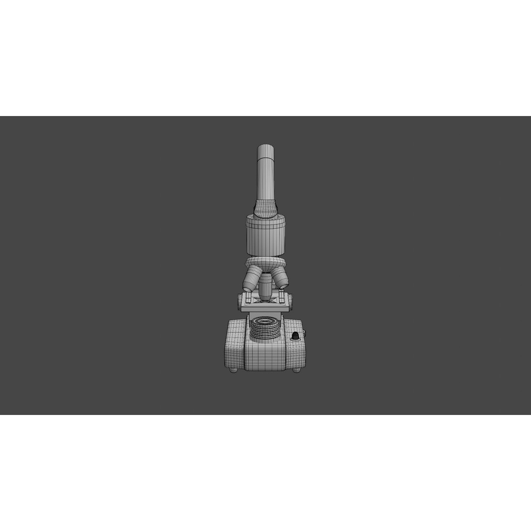 Microscope 3D Model – Low Poly PBR Asset, FBX & OBJ Formats - View 13