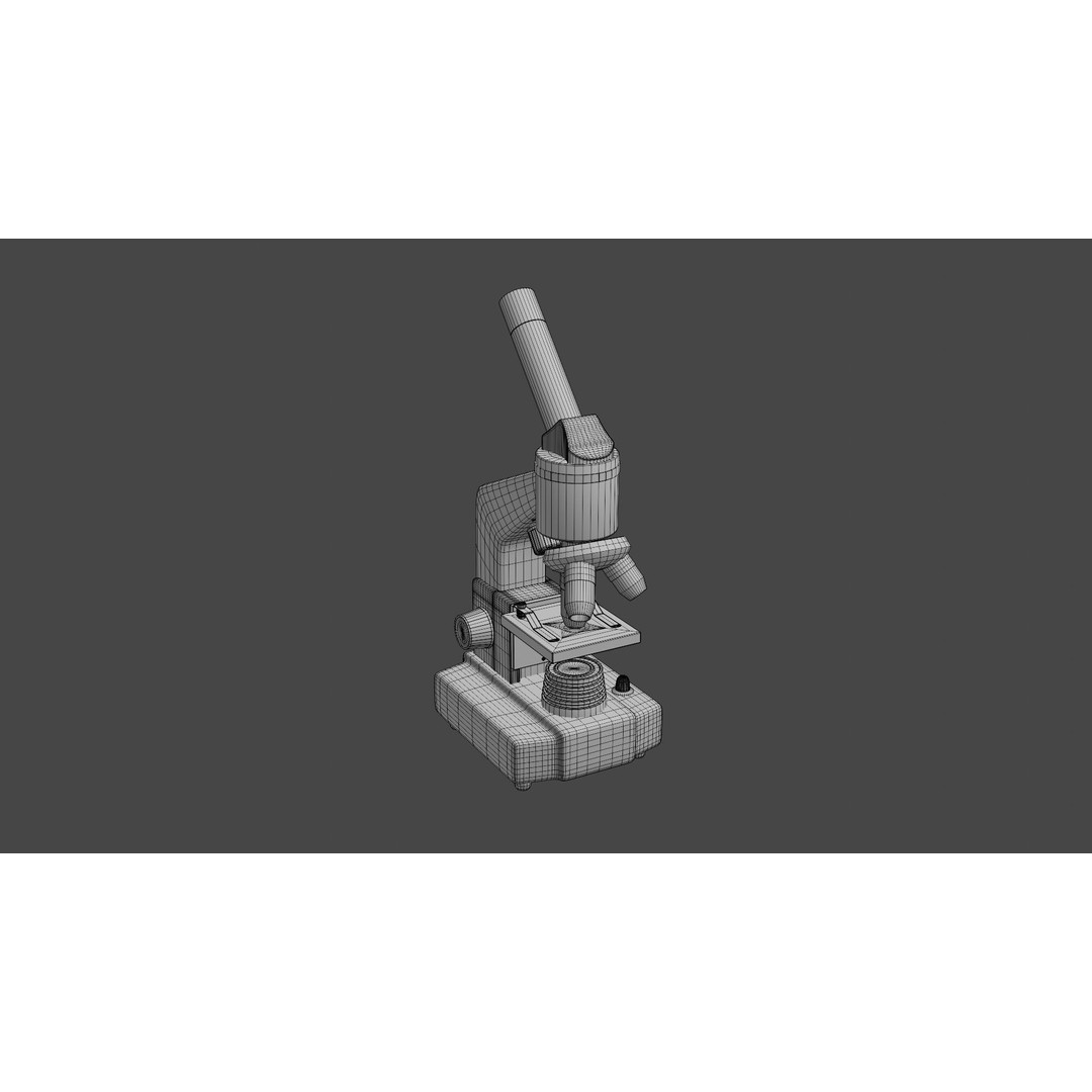 Microscope 3D Model – Low Poly PBR Asset, FBX & OBJ Formats - View 14