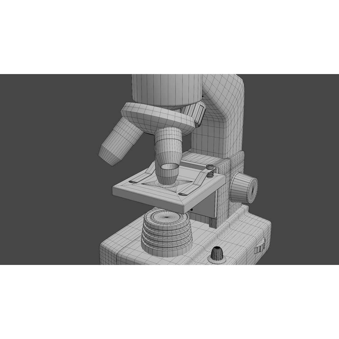 Microscope 3D Model – Low Poly PBR Asset, FBX & OBJ Formats - View 16