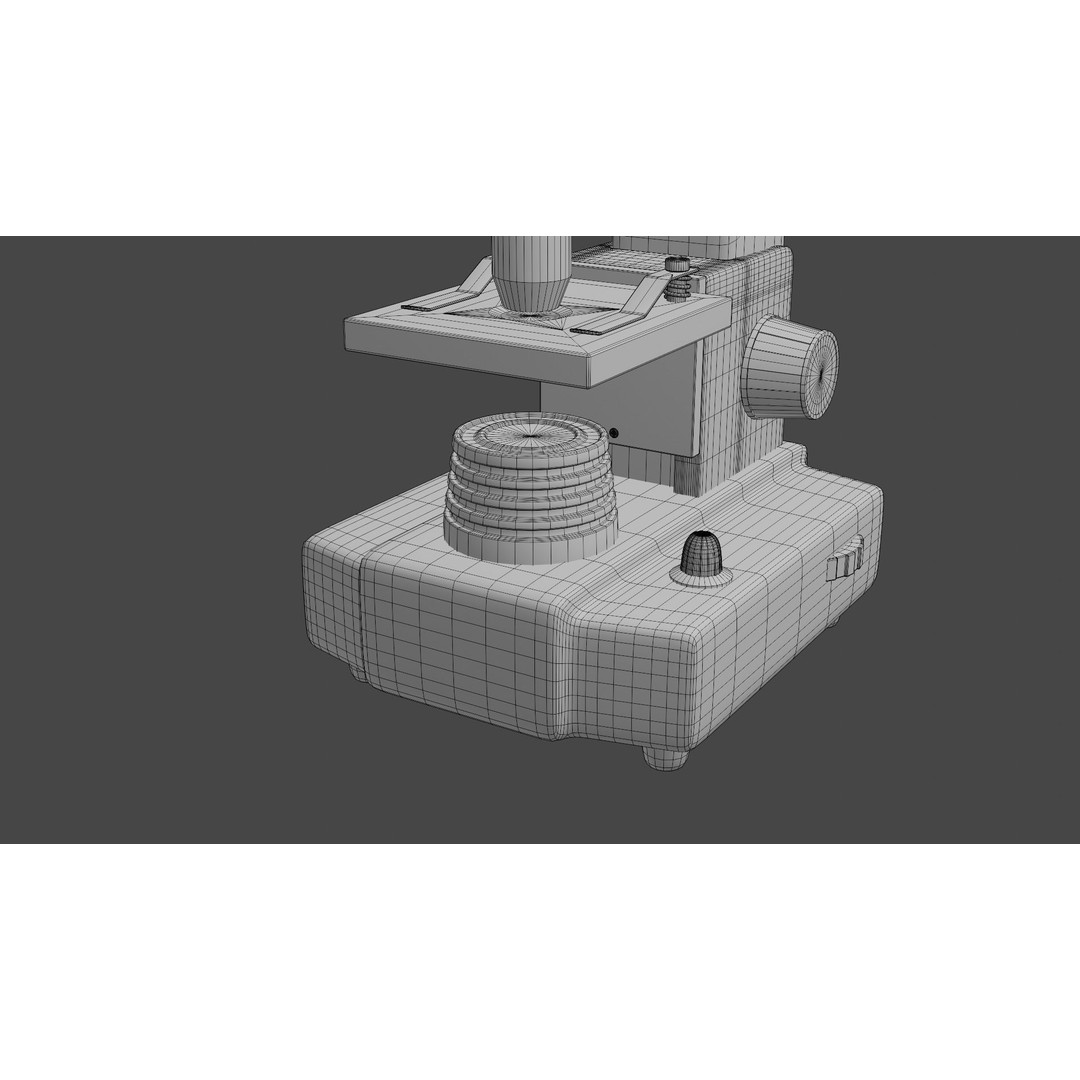 Microscope 3D Model – Low Poly PBR Asset, FBX & OBJ Formats - View 17