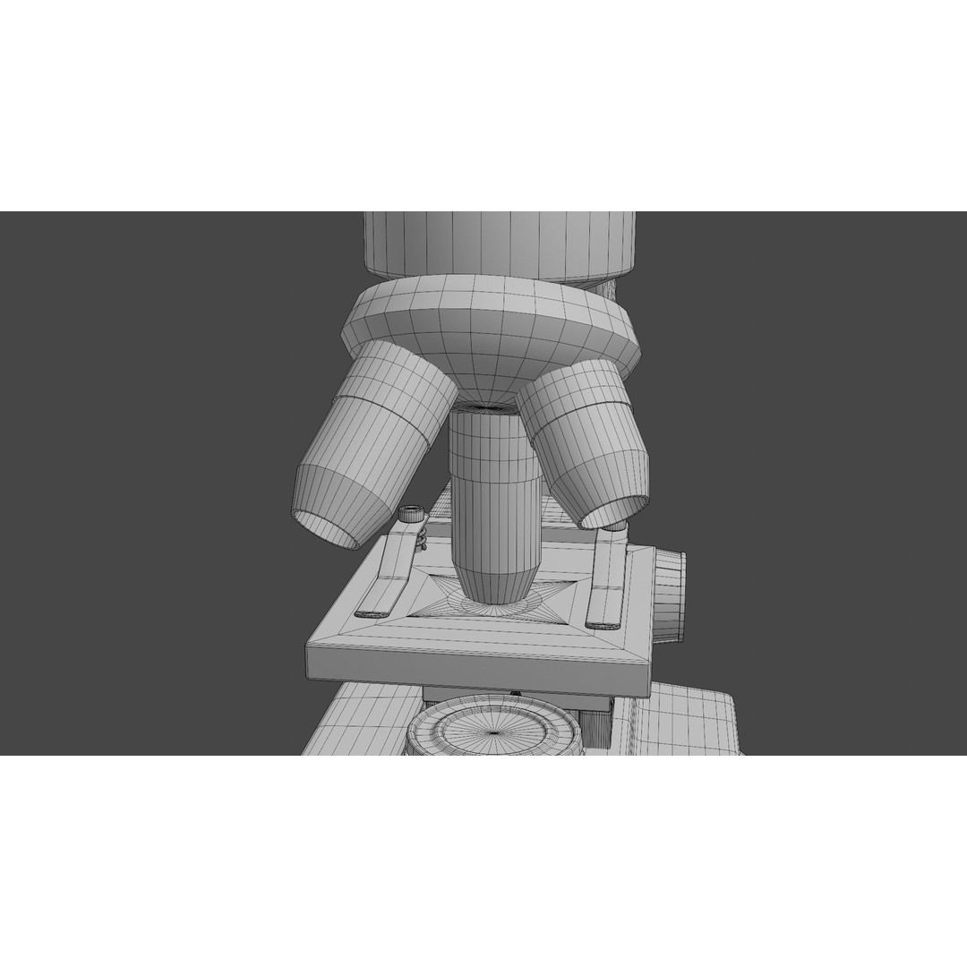 Microscope 3D Model – Low Poly PBR Asset, FBX & OBJ Formats - View 19
