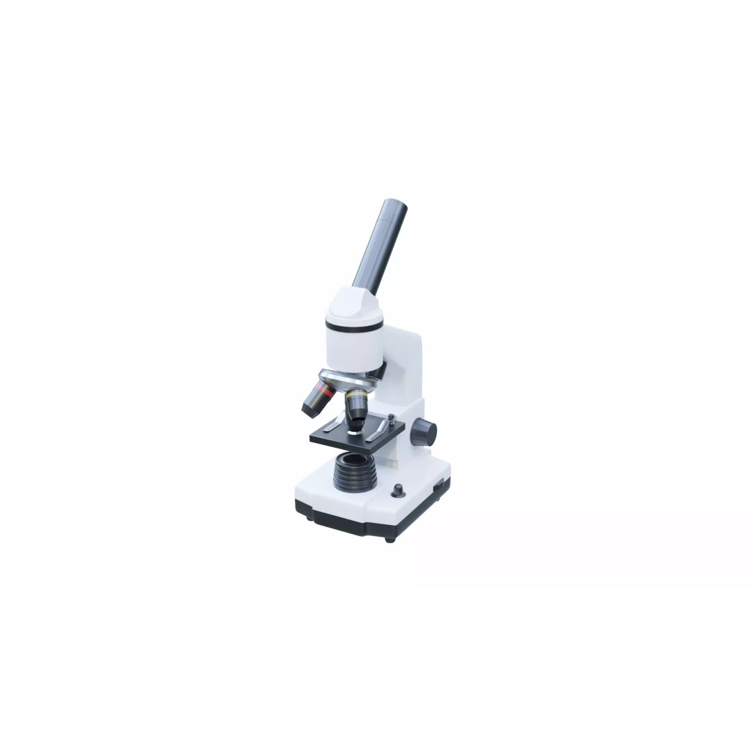 Microscope 3D Model – Low Poly PBR Asset, FBX & OBJ Formats - View 2