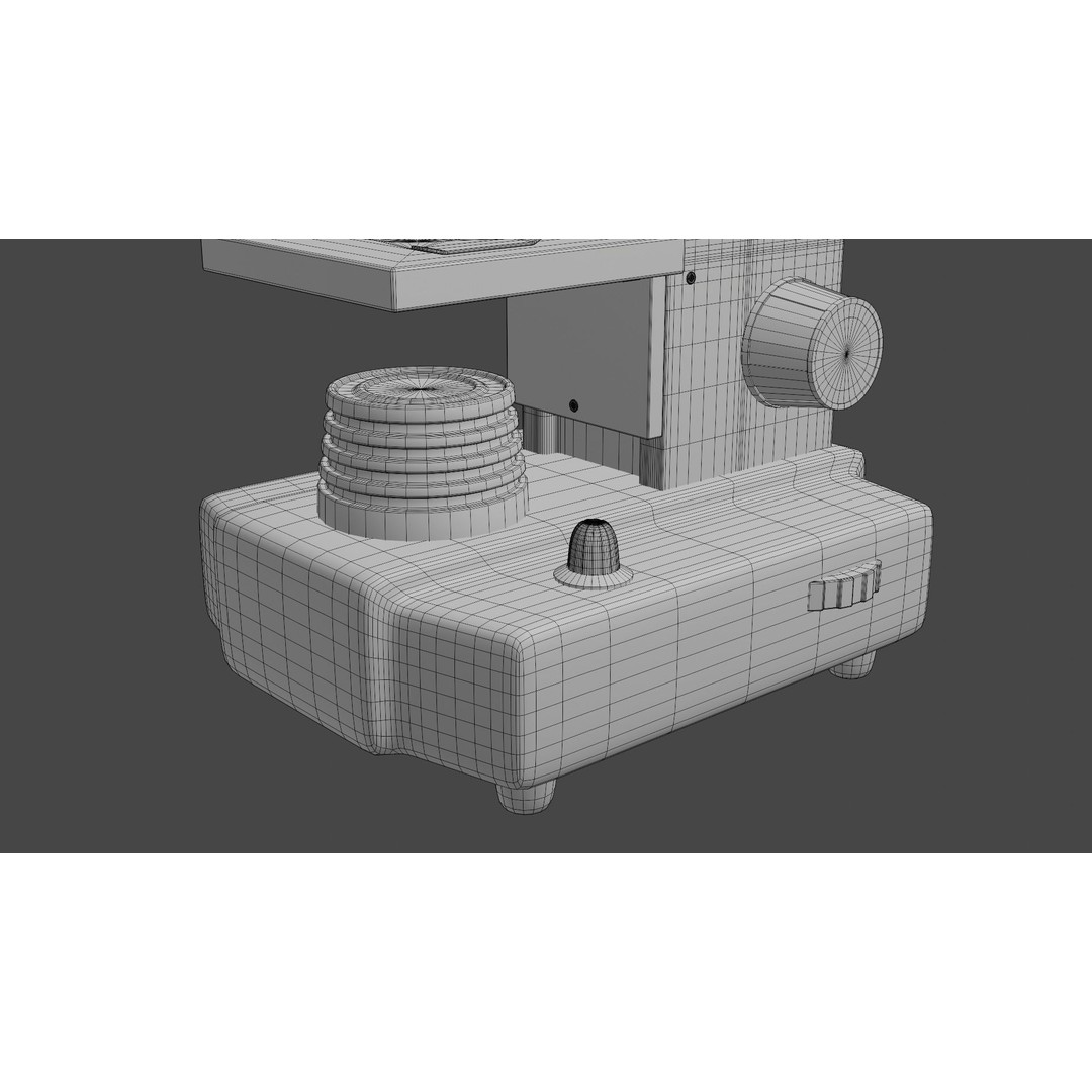 Microscope 3D Model – Low Poly PBR Asset, FBX & OBJ Formats - View 20