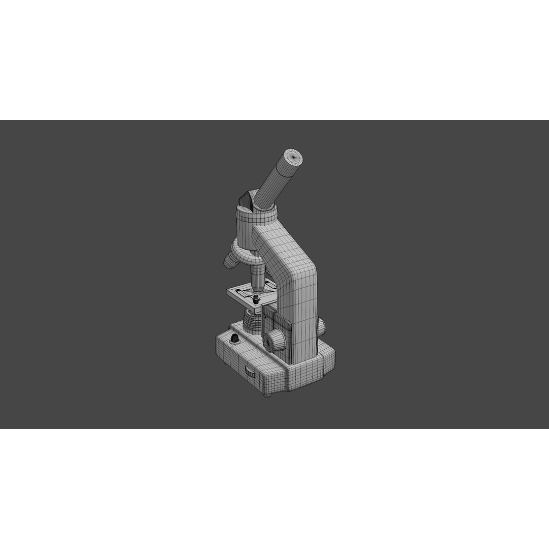 Microscope 3D Model – Low Poly PBR Asset, FBX & OBJ Formats - View 21
