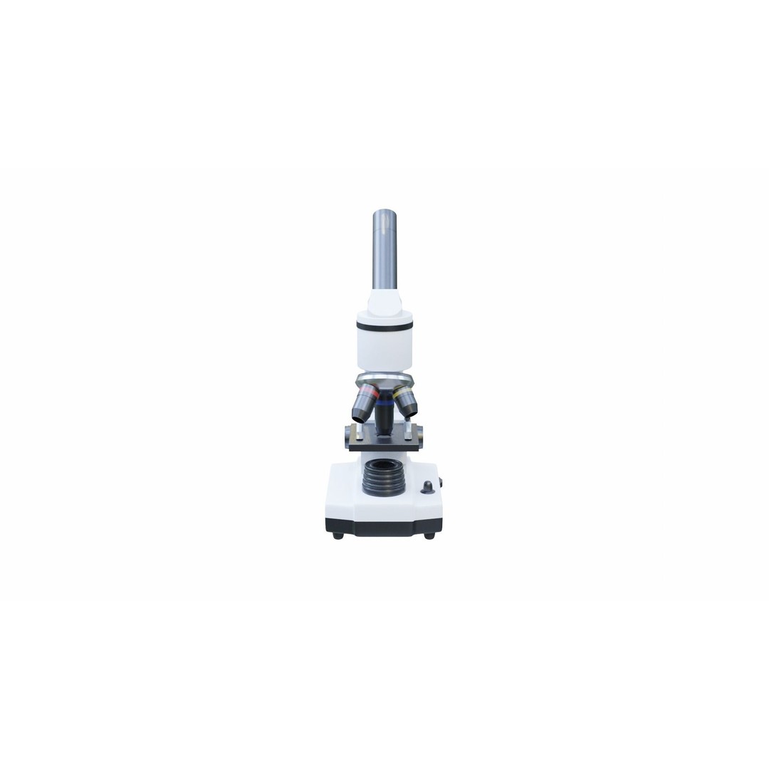 Microscope 3D Model – Low Poly PBR Asset, FBX & OBJ Formats - View 3