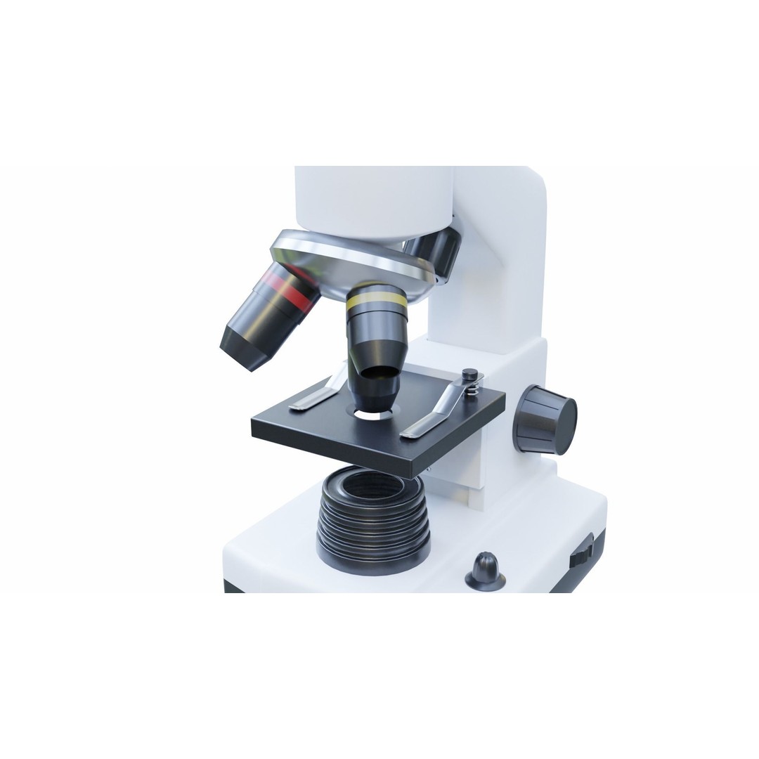 Microscope 3D Model – Low Poly PBR Asset, FBX & OBJ Formats - View 6