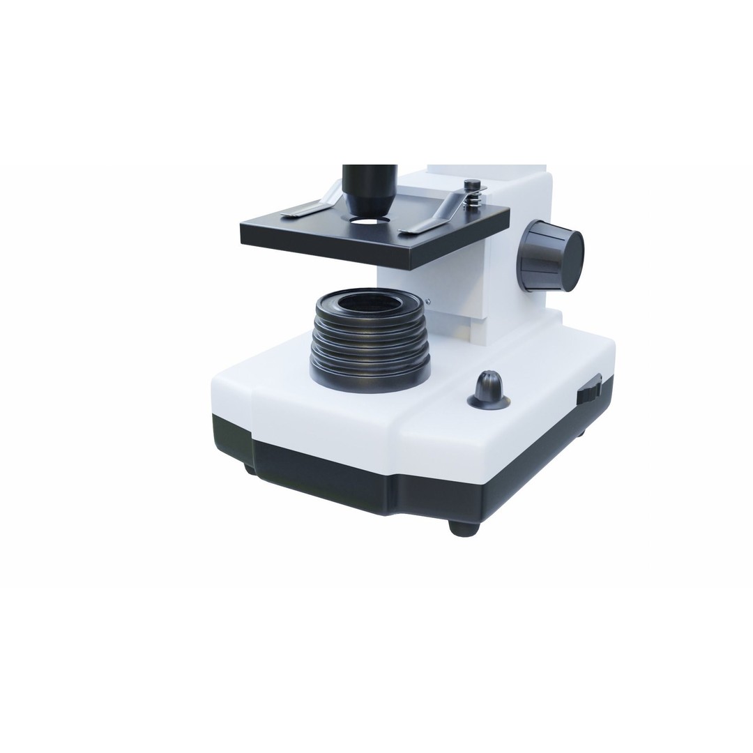 Microscope 3D Model – Low Poly PBR Asset, FBX & OBJ Formats - View 7