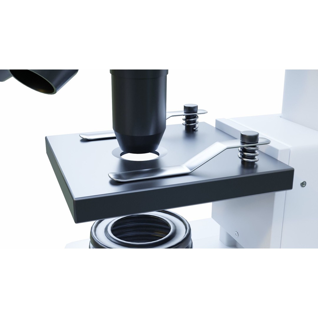 Microscope 3D Model – Low Poly PBR Asset, FBX & OBJ Formats - View 8