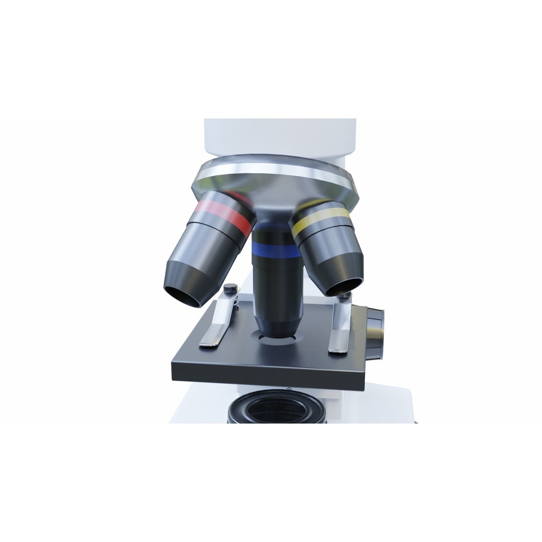 Microscope 3D Model – Low Poly PBR Asset, FBX & OBJ Formats - View 9