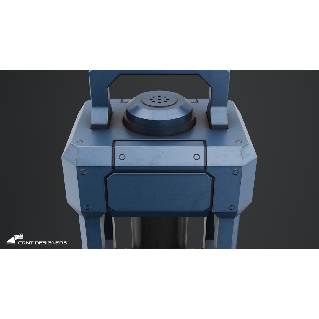 Sci-Fi Lantern 3D Model – Low Poly PBR Asset, Blender & FBX - View 16