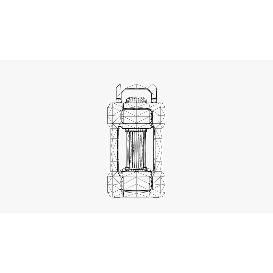 Sci-Fi Lantern 3D Model – Low Poly PBR Asset, Blender & FBX - View 4