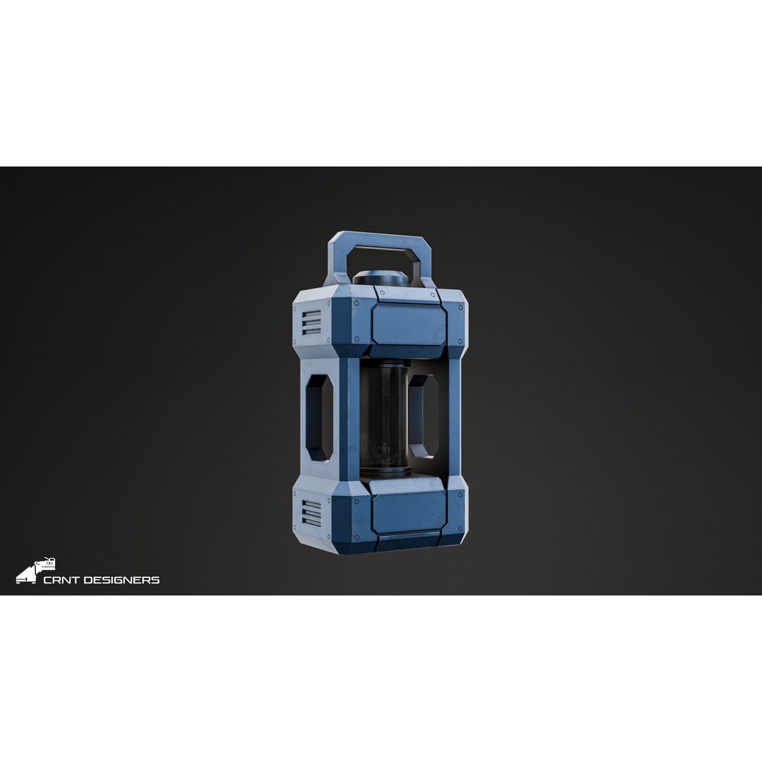 Sci-Fi Lantern 3D Model – Low Poly PBR Asset, Blender & FBX - View 5