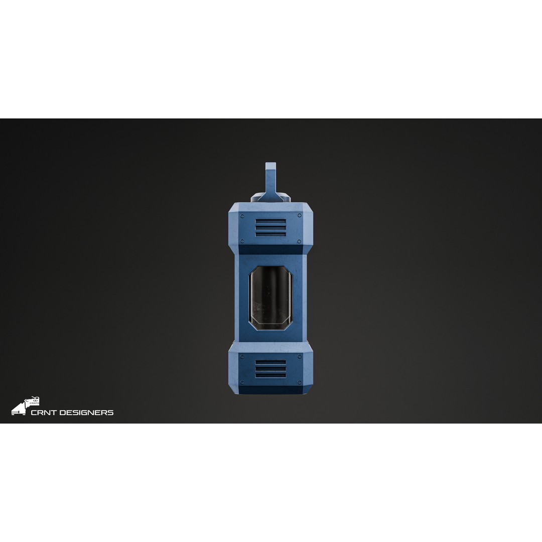Sci-Fi Lantern 3D Model – Low Poly PBR Asset, Blender & FBX - View 7