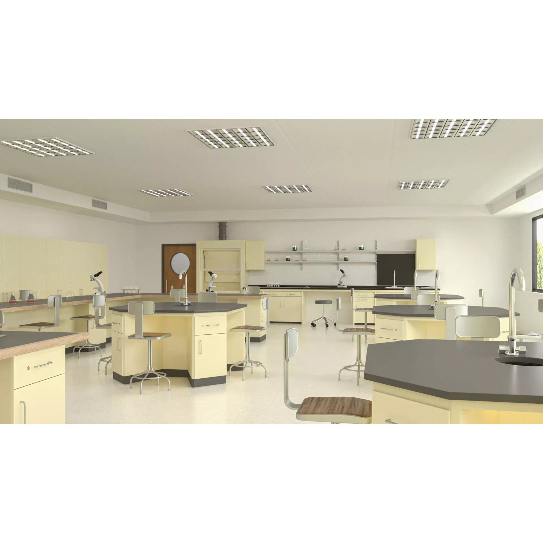 Laboratory Classroom 3D Model – Low Poly Educational Asset, FBX, OBJ - View 2