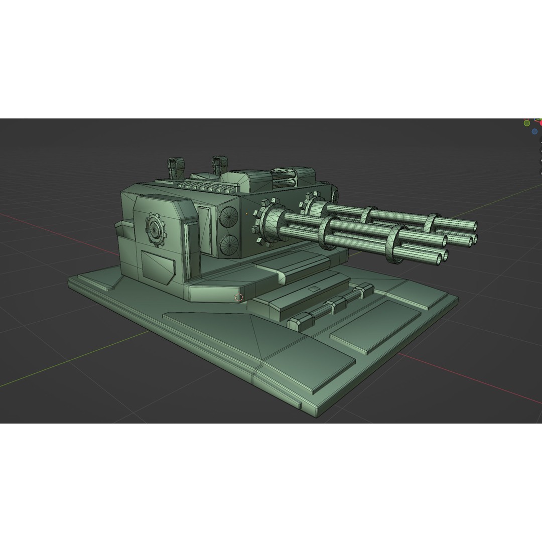 Heavy Stationary Guns 3D Model – Low Poly Military Asset, FBX - View 16