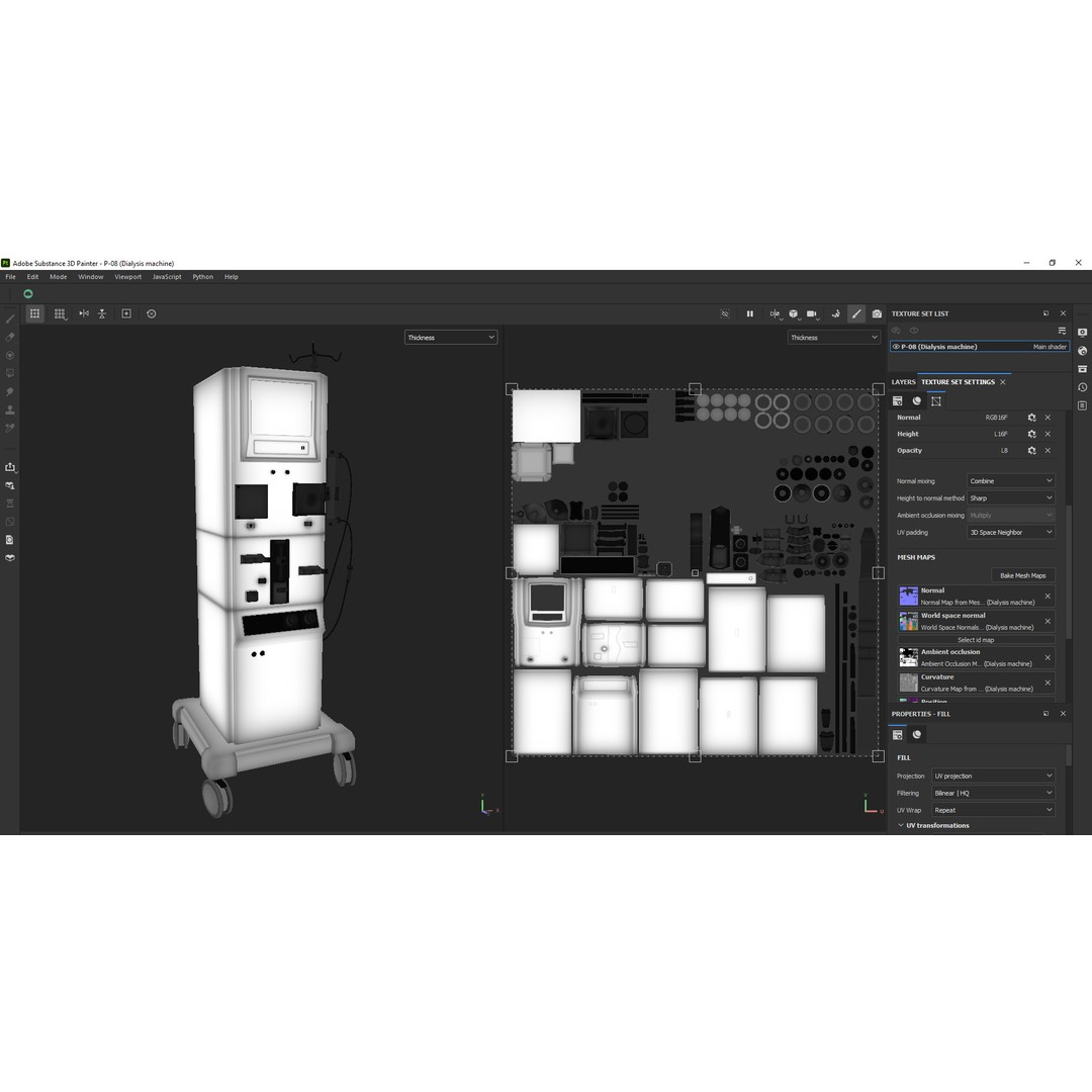 Dialysis Machine 3D Model – Low Poly Game Ready Medical Asset, FBX - View 21