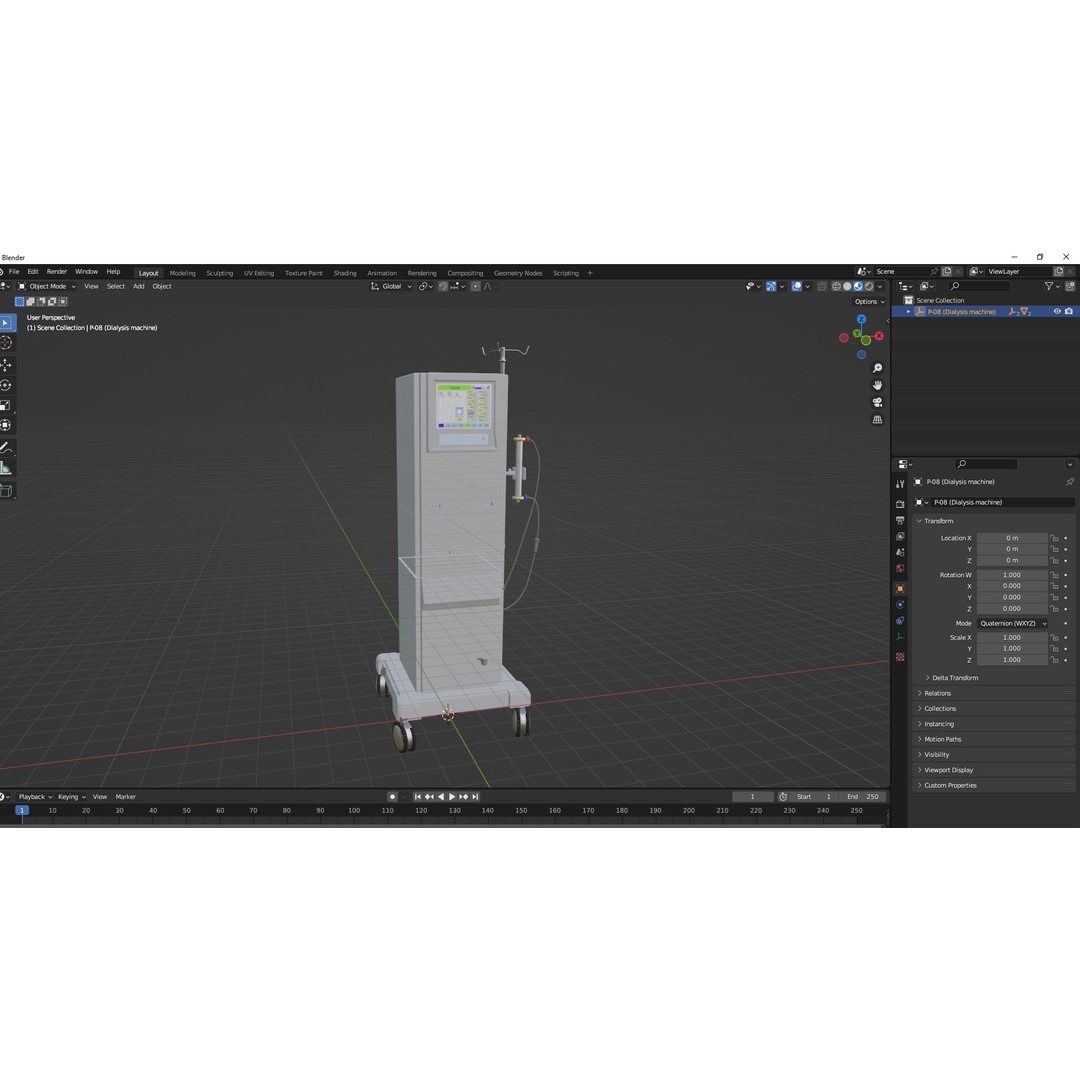 Dialysis Machine 3D Model – Low Poly Game Ready Medical Asset, FBX - View 23