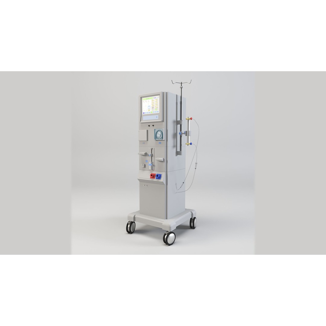 Dialysis Machine 3D Model – Low Poly Game Ready Medical Asset, FBX - View 4