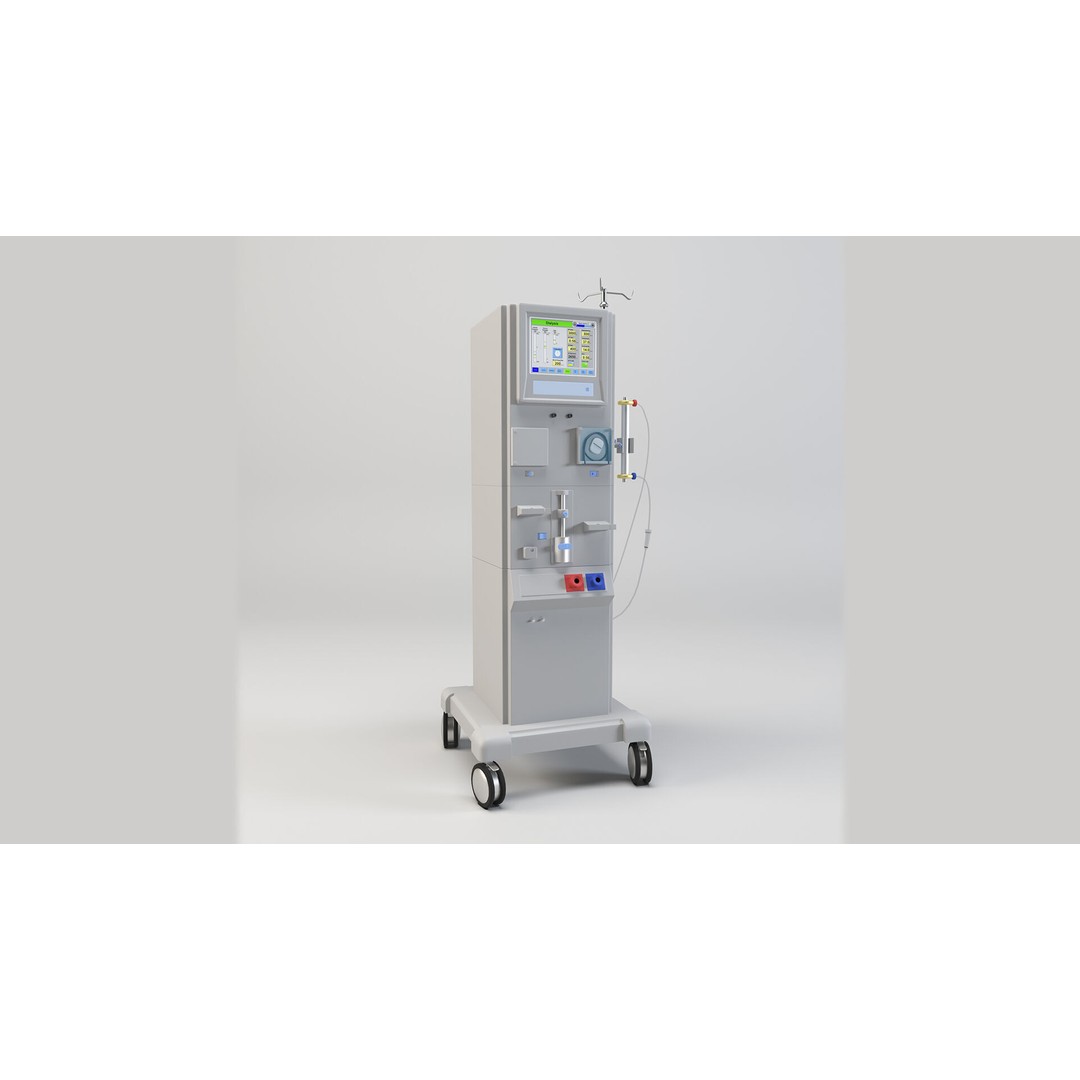 Dialysis Machine 3D Model – Low Poly Game Ready Medical Asset, FBX - View 5