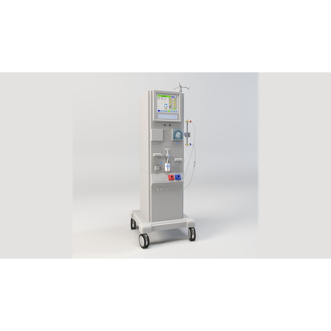 Dialysis Machine 3D Model – Low Poly Game Ready Medical Asset, FBX - View 6