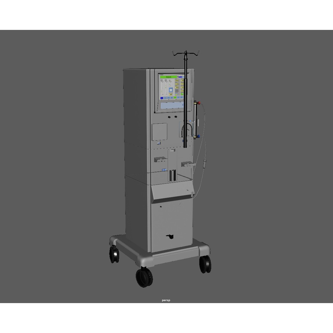 Dialysis Machine 3D Model – Low Poly Game Ready Medical Asset, FBX - View 8