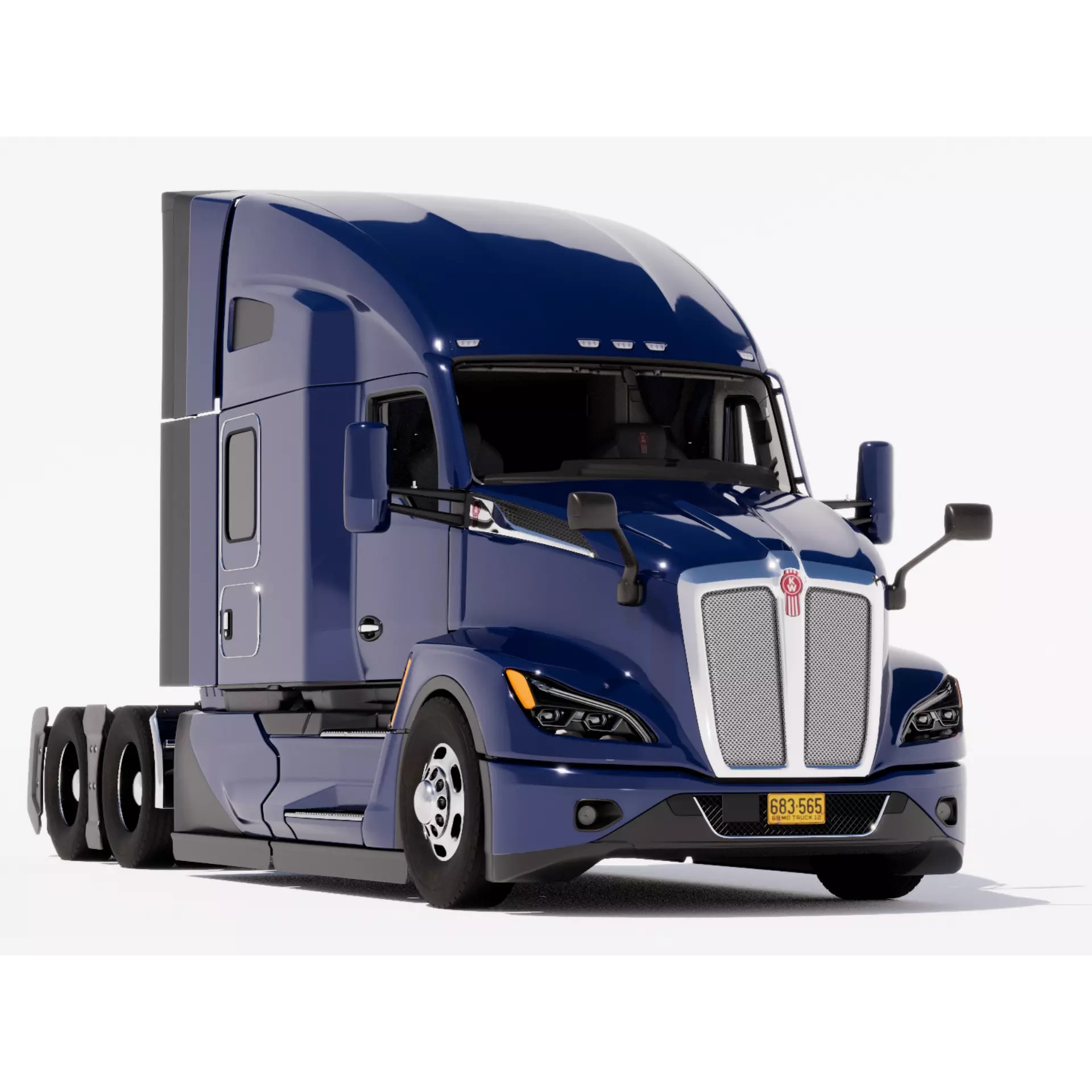 Kenworth T680 2022 - Game-Ready 3D Model - View 2