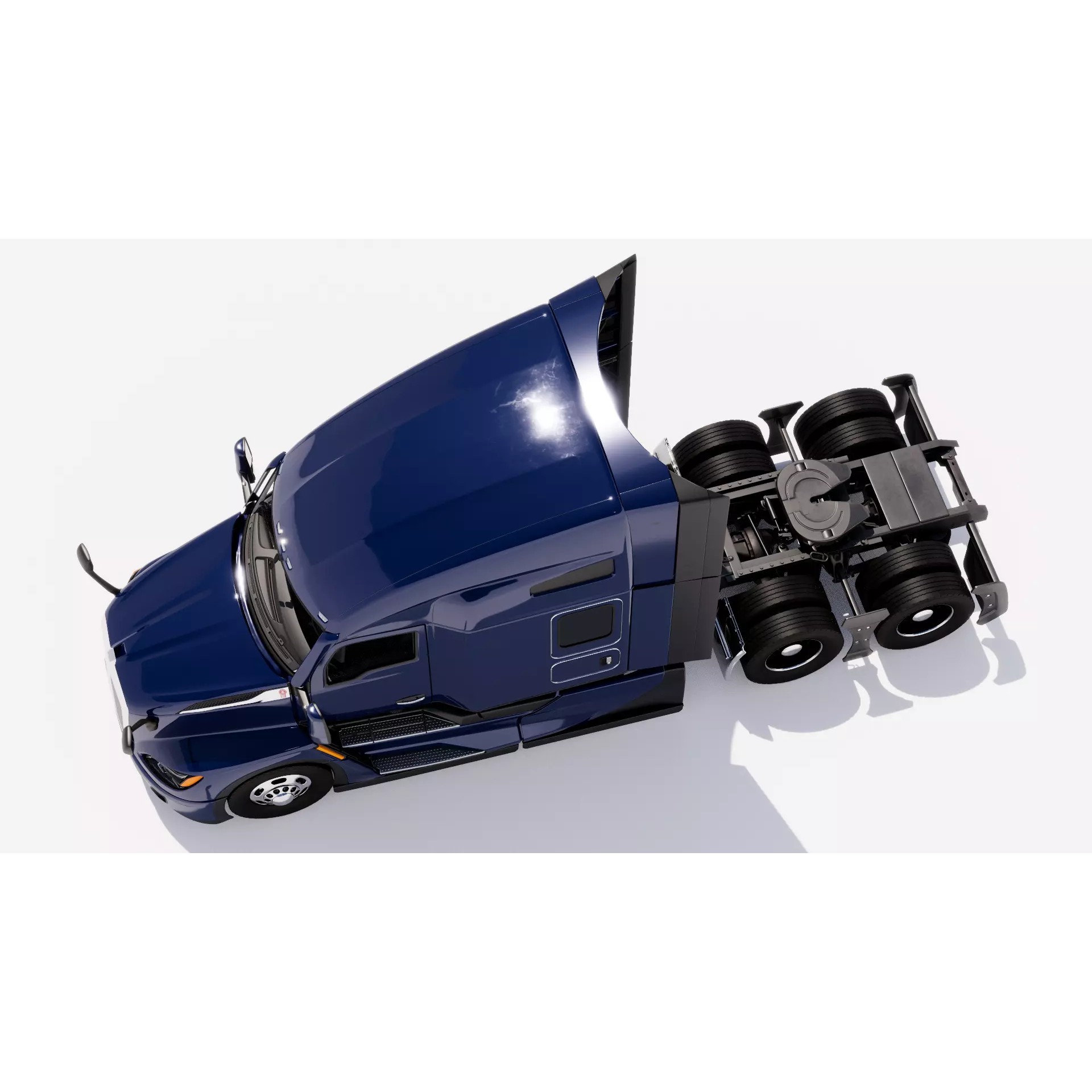Kenworth T680 2022 - Game-Ready 3D Model - View 5