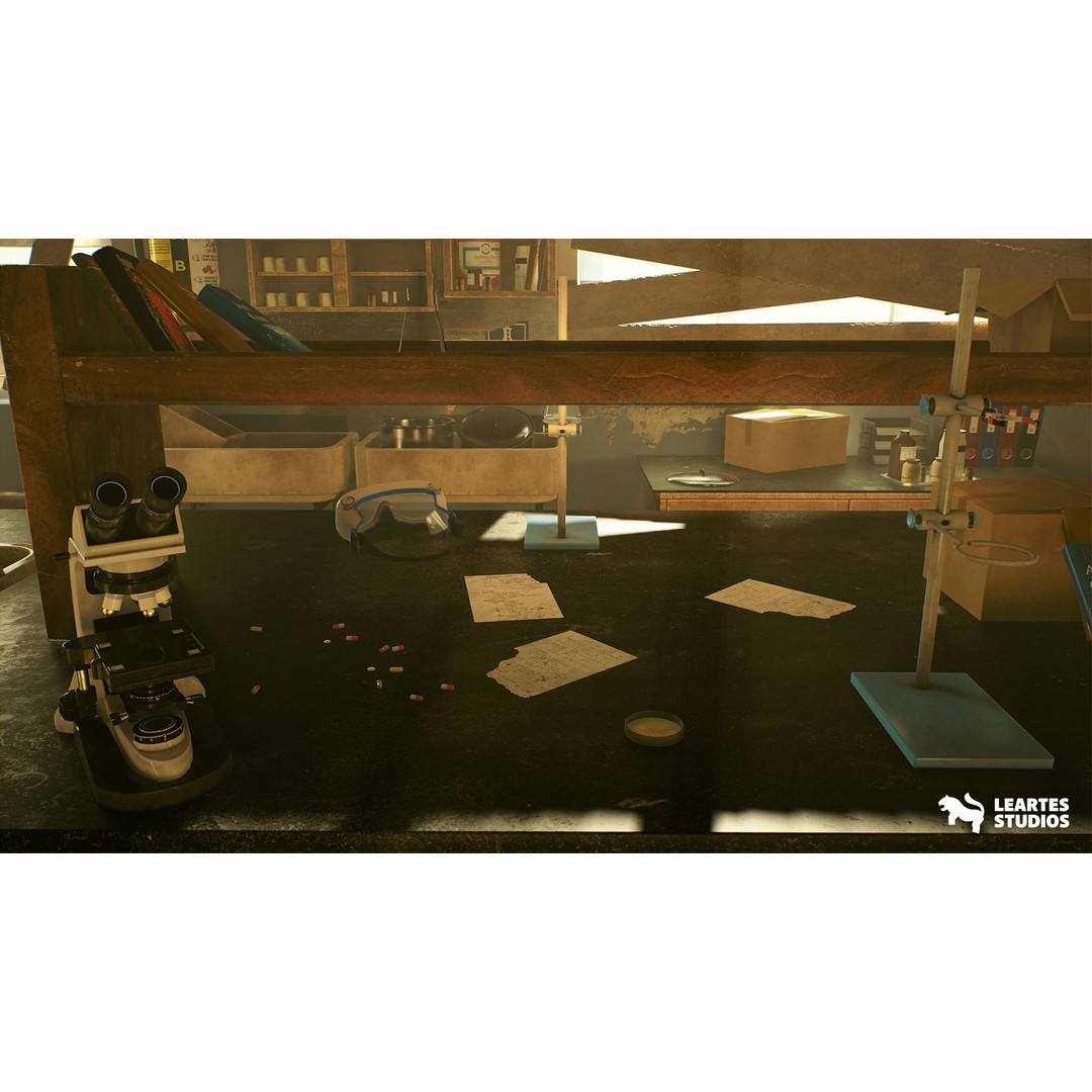 Abandoned Classroom 3D Model – Low Poly Game Ready Asset, FBX - View 10