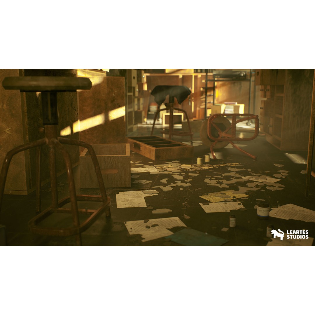Abandoned Classroom 3D Model – Low Poly Game Ready Asset, FBX - View 11