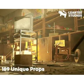 Abandoned Classroom 3D Model – Low Poly Game Ready Asset, FBX - View 2