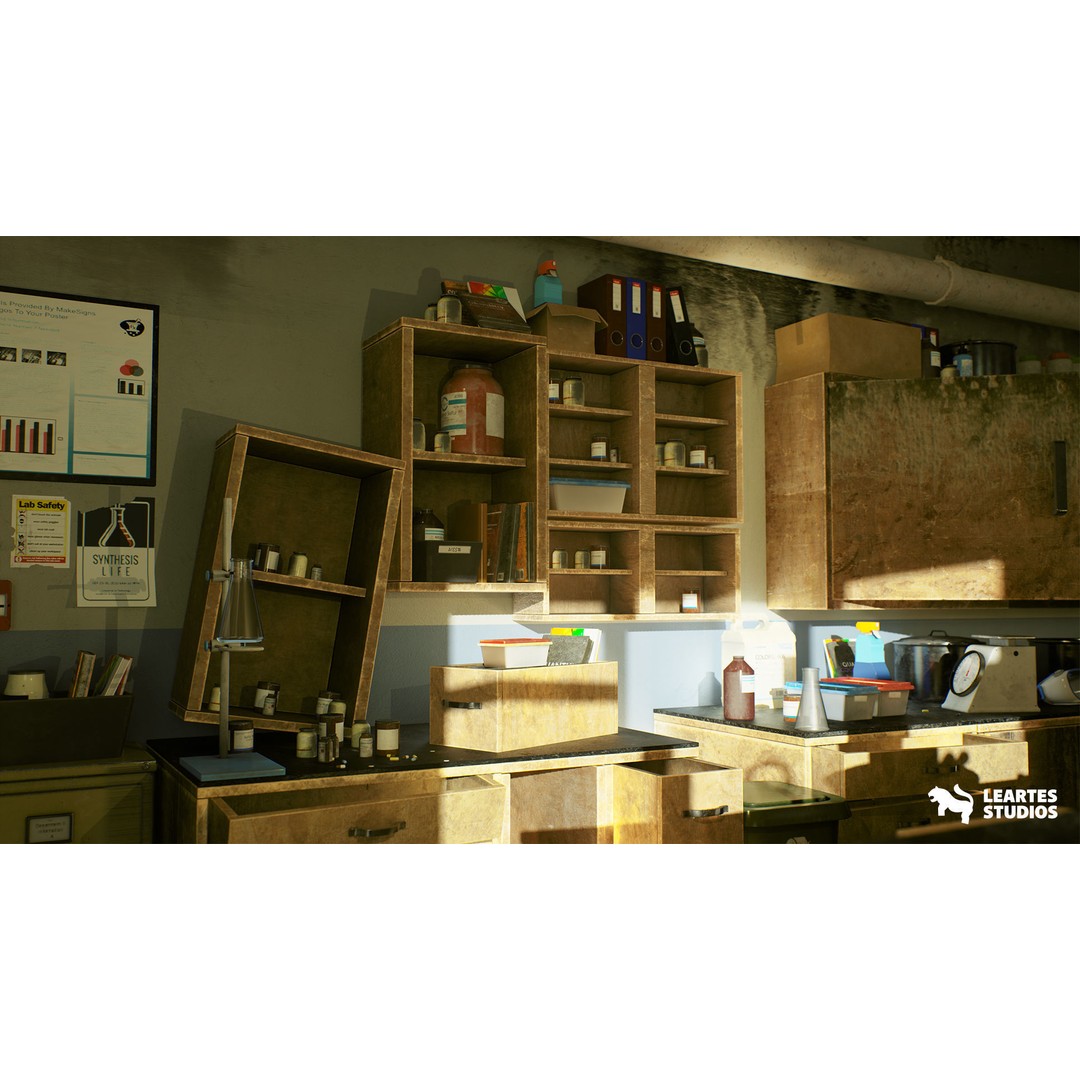Abandoned Classroom 3D Model – Low Poly Game Ready Asset, FBX - View 8