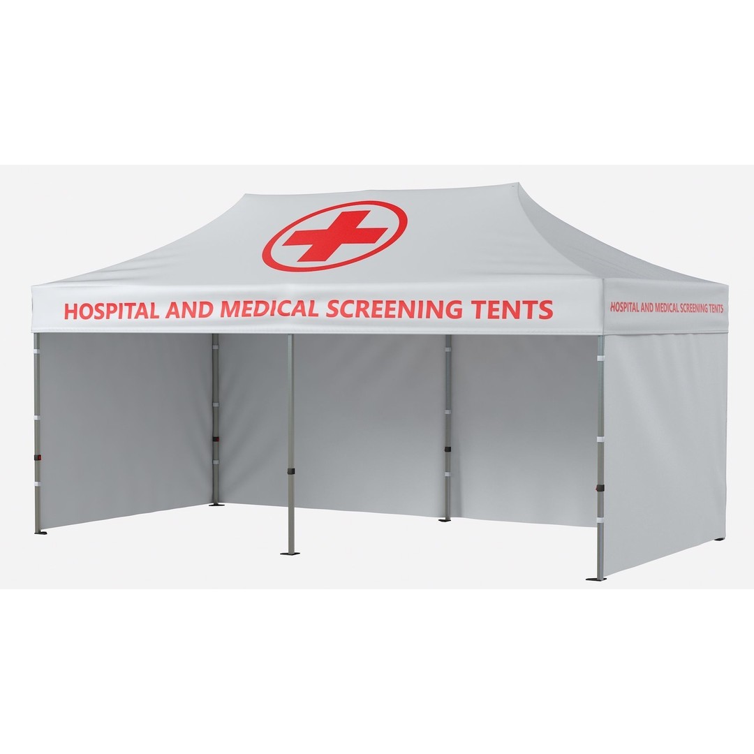 Medical Tent 3D Model – High Quality Polygonal Asset, FBX/OBJ - View 3