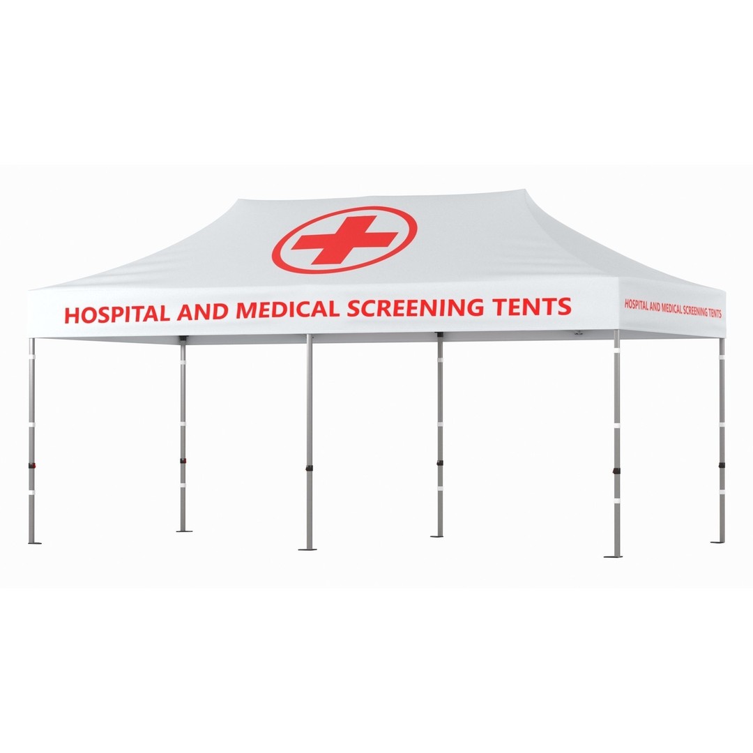 Medical Tent 3D Model – High Quality Polygonal Asset, FBX/OBJ - View 6