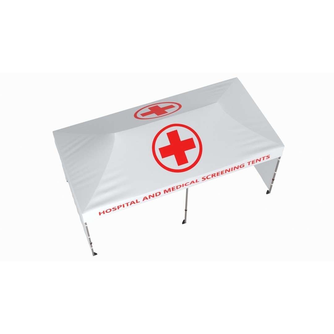 Medical Tent 3D Model – High Quality Polygonal Asset, FBX/OBJ - View 8