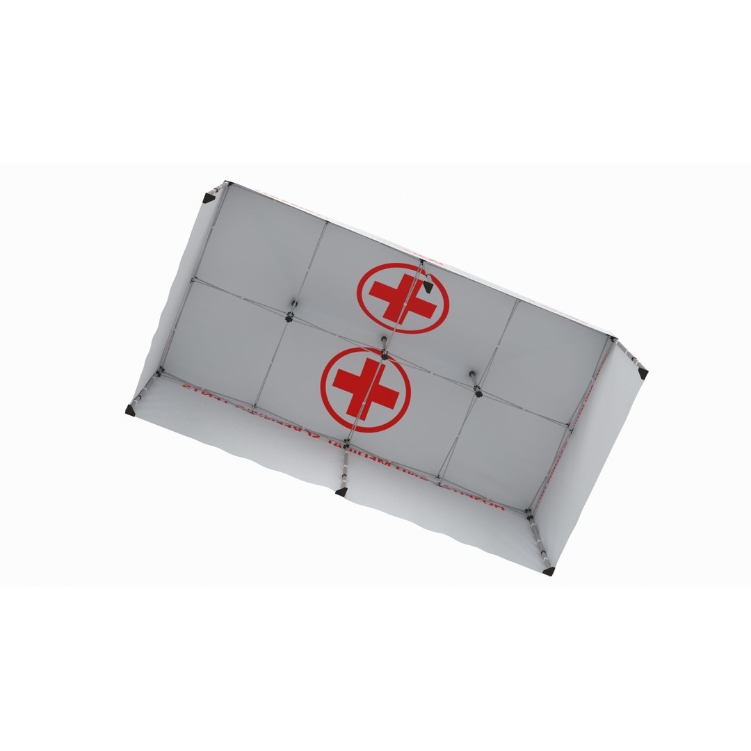 Medical Tent 3D Model – High Quality Polygonal Asset, FBX/OBJ - View 9