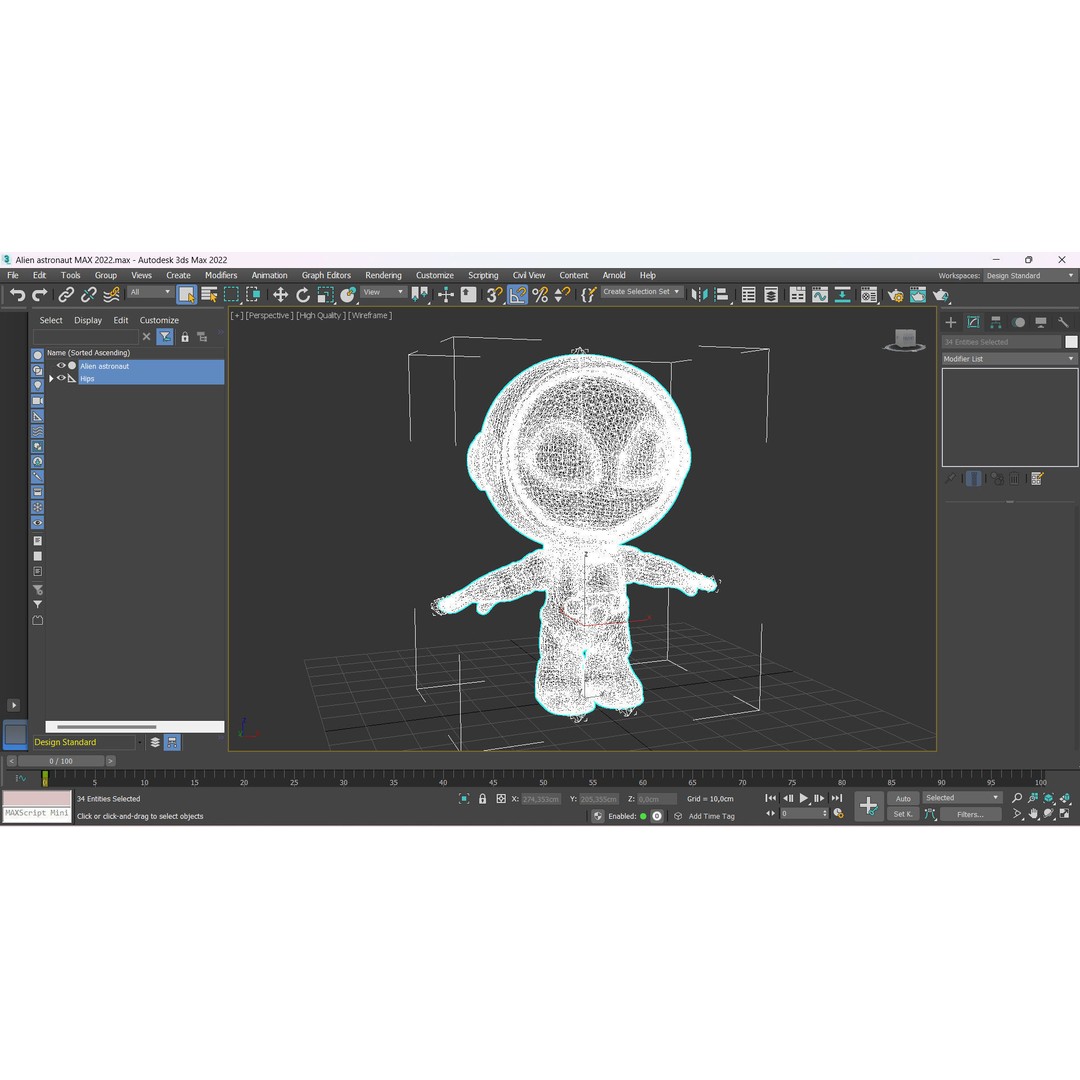 Alien Astronaut 3D Model – Low Poly Rigged Character with Animations - View 17