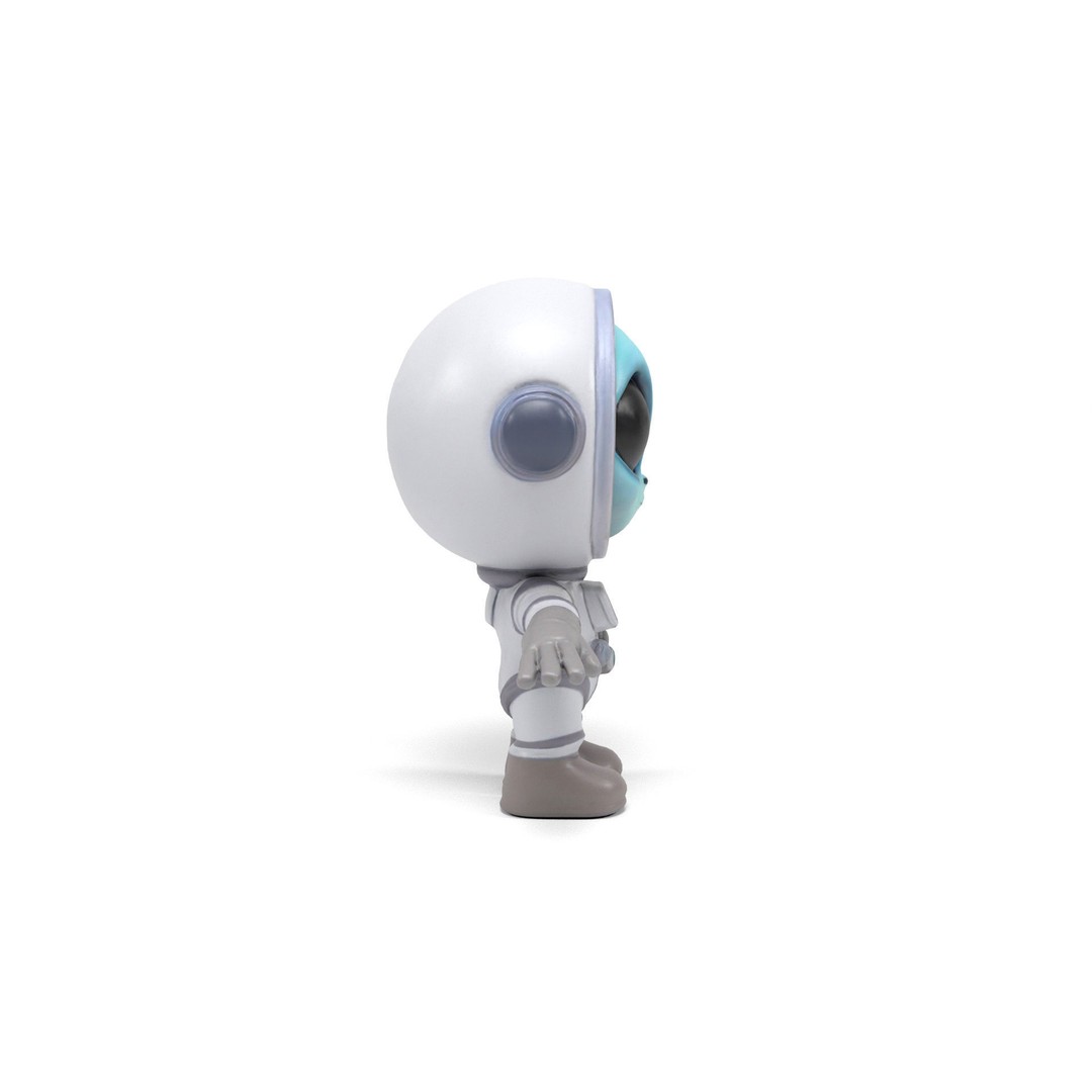 Alien Astronaut 3D Model – Low Poly Rigged Character with Animations - View 6