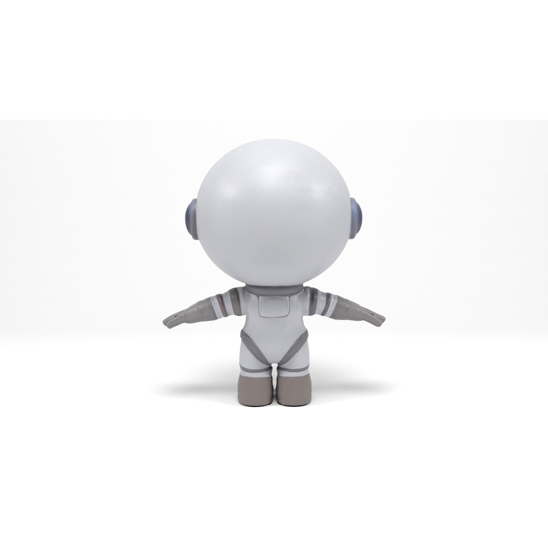 Alien Astronaut 3D Model – Low Poly Rigged Character with Animations - View 7