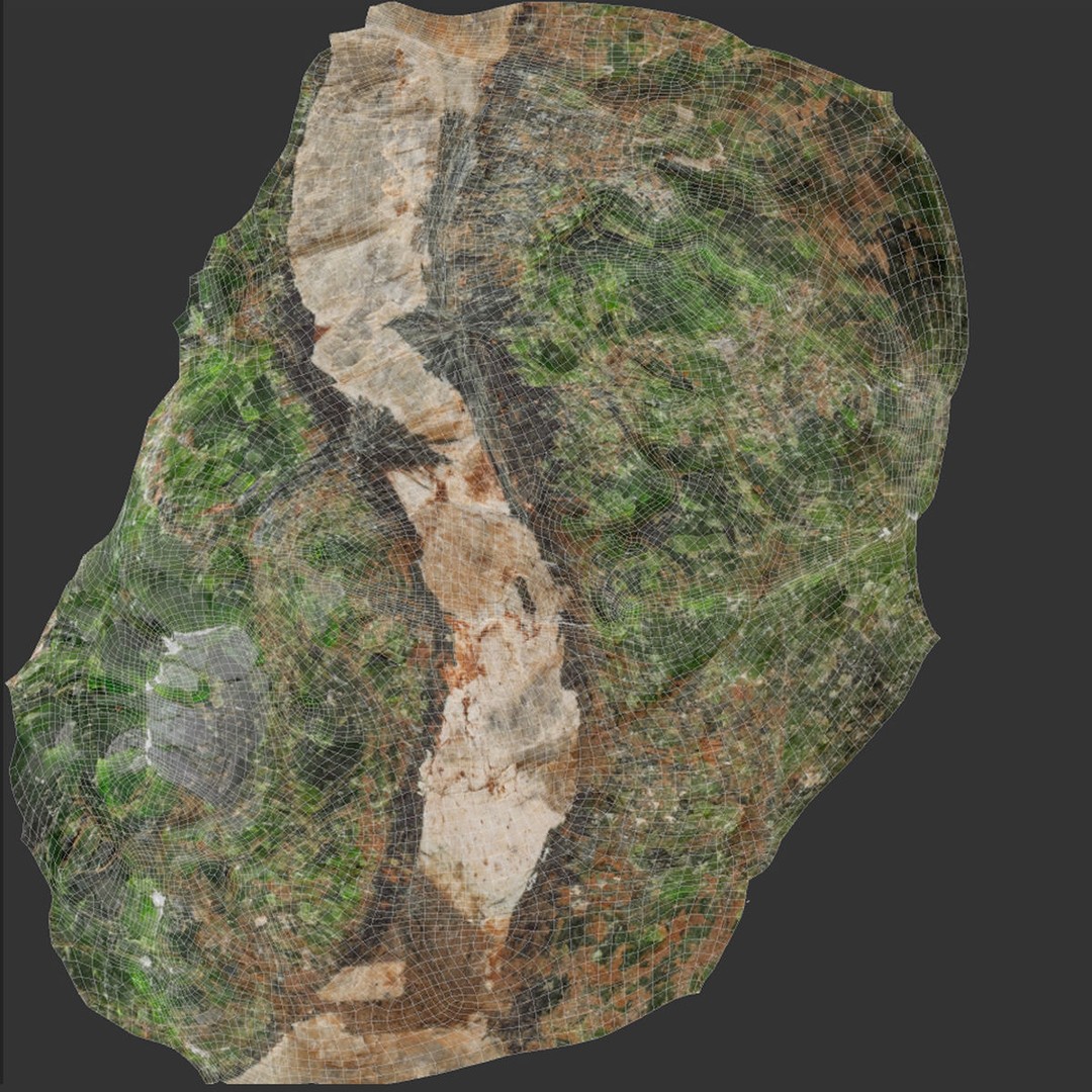 Chrome Diopside 3D Model – Low Poly PBR Gemstone, FBX