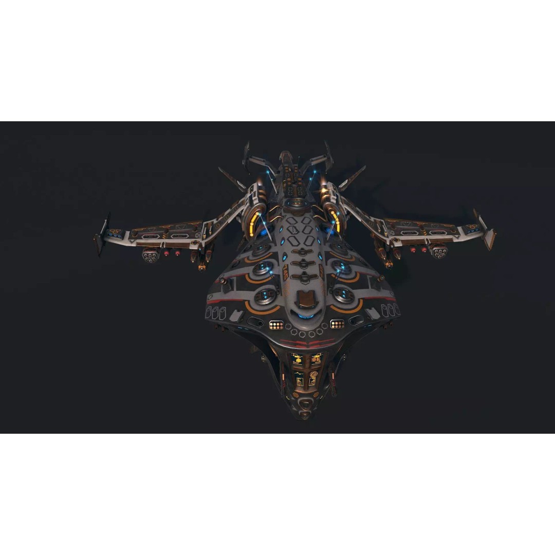 Spaceship 05 3D Model – Low Poly Game-Ready Asset, FBX - View 11