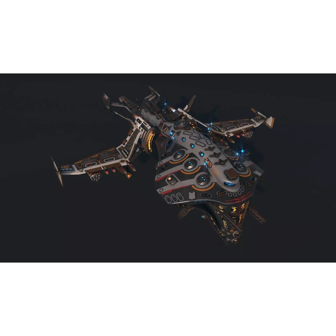 Spaceship 05 3D Model – Low Poly Game-Ready Asset, FBX - View 12